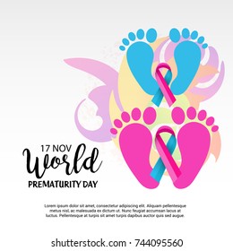 Vector illustration of a Banner for World Prematurity Day.