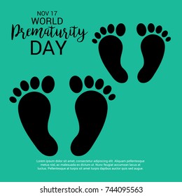 Vector illustration of a Banner for World Prematurity Day.