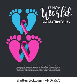 Vector illustration of a Banner for World Prematurity Day.