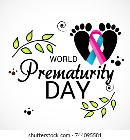 Vector illustration of a Banner for World Prematurity Day.