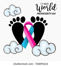Vector illustration of a Banner for World Prematurity Day.