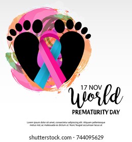 Vector illustration of a Banner for World Prematurity Day.