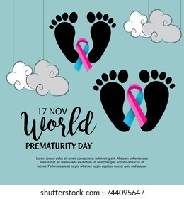 Vector illustration of a Banner for World Prematurity Day.