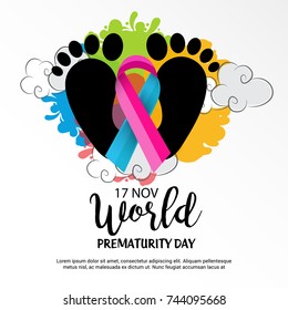 Vector illustration of a Banner for World Prematurity Day.