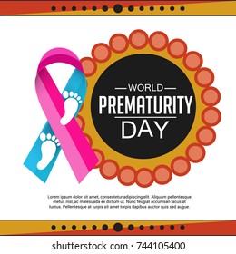Vector illustration of a Banner for World Prematurity Day.
