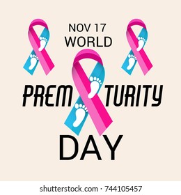 Vector illustration of a Banner for World Prematurity Day.