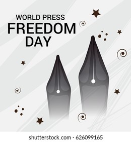 Vector illustration of a Banner for World Press Freedom Day.