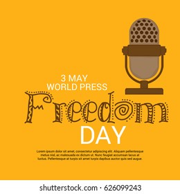 Vector illustration of a Banner for World Press Freedom Day.