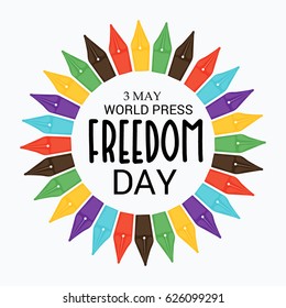 Vector illustration of a Banner for World Press Freedom Day.