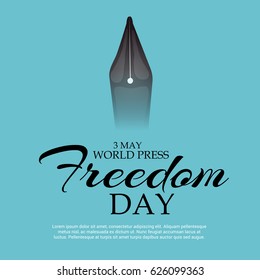 Vector illustration of a Banner for World Press Freedom Day.