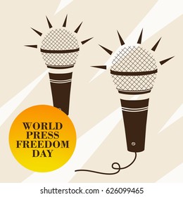 Vector illustration of a Banner for World Press Freedom Day.