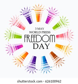 Vector illustration of a Banner for World Press Freedom Day.