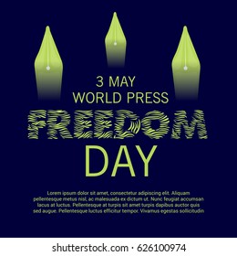 Vector illustration of a Banner for World Press Freedom Day.