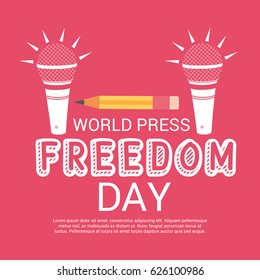 Vector illustration of a Banner for World Press Freedom Day.