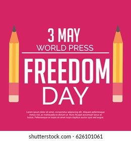 Vector illustration of a Banner for World Press Freedom Day.