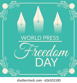 Vector illustration of a Banner for World Press Freedom Day.