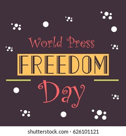 Vector illustration of a Banner for World Press Freedom Day.