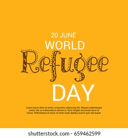 Vector illustration of a Banner for World Refugee Day.