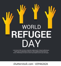 Vector illustration of a Banner for World Refugee Day.