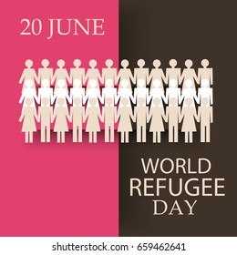Vector illustration of a Banner for World Refugee Day.
