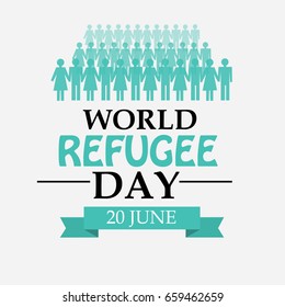 Vector illustration of a Banner for World Refugee Day.