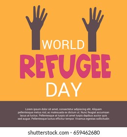 Vector illustration of a Banner for World Refugee Day.