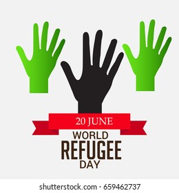 Vector illustration of a Banner for World Refugee Day.