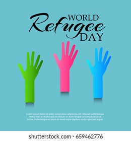 Vector illustration of a Banner for World Refugee Day.