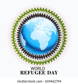 Vector illustration of a Banner for World Refugee Day.