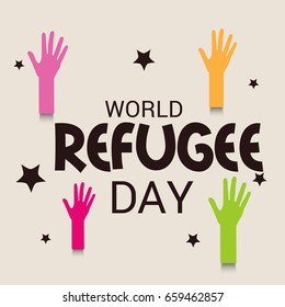 Vector illustration of a Banner for World Refugee Day.