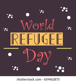Vector illustration of a Banner for World Refugee Day.