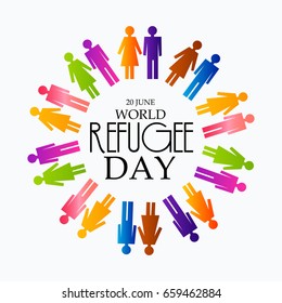 Vector illustration of a Banner for World Refugee Day.