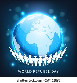 Vector illustration of a Banner for World Refugee Day.