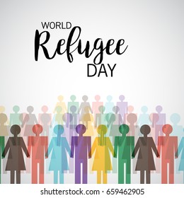 Vector illustration of a Banner for World Refugee Day.