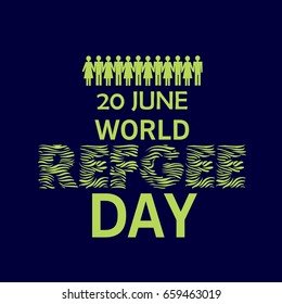 Vector illustration of a Banner for World Refugee Day.
