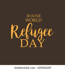 Vector illustration of a Banner for World Refugee Day.
