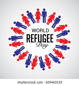 Vector illustration of a Banner for World Refugee Day.