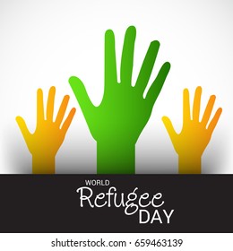 Vector illustration of a Banner for World Refugee Day.