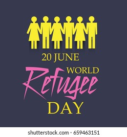 Vector illustration of a Banner for World Refugee Day.