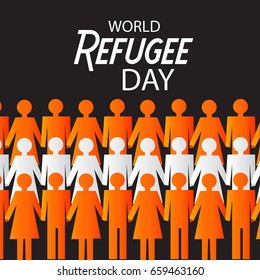 Vector illustration of a Banner for World Refugee Day.