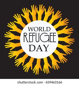 Vector illustration of a Banner for World Refugee Day.