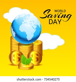 Vector illustration of a Banner for World Saving Day.