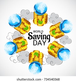 Vector illustration of a Banner for World Saving Day.