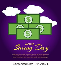 Vector illustration of a Banner for World Saving Day.