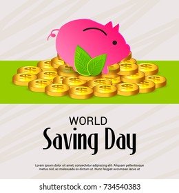 Vector illustration of a Banner for World Saving Day.
