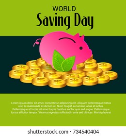 Vector illustration of a Banner for World Saving Day.