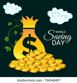 Vector illustration of a Banner for World Saving Day.