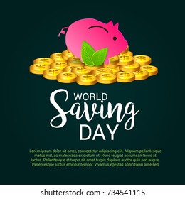 Vector illustration of a Banner for World Saving Day.