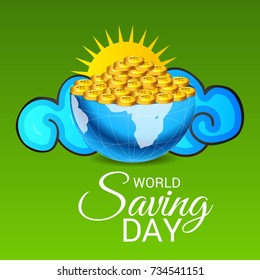 Vector illustration of a Banner for World Saving Day.