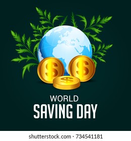 Vector illustration of a Banner for World Saving Day.
